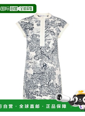 1h可退 香港直邮DIOR 迪奥 女士 Christian 短袖喇叭連身裙 544R1