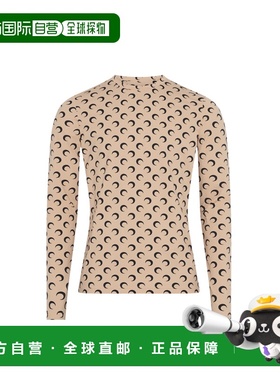 1h可退 香港直邮Marine Serre 圆领印花T恤 MTO116A