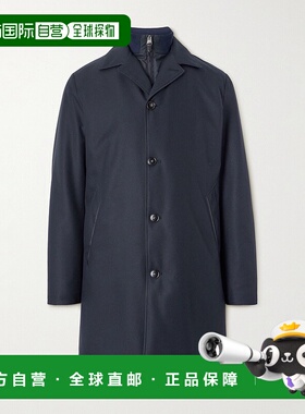 1h可退 Canali 康钠丽 男士 Shell 皮革边大衣 SG03330O1