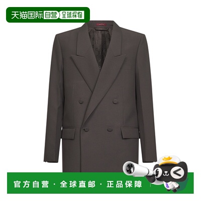 香港直邮GUCCI 男士夹克 849881Z7AYA2062 AW2025 棕色 双排西装