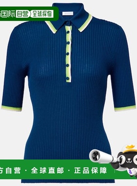 1h可退 香港直邮Gabriela Hearst 女士 Perro 羊绒真丝Polo衫