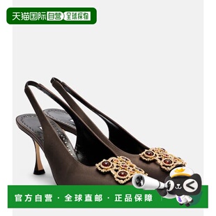 香港直邮MANOLO BLAHNIK 莫罗 伯拉尼克 女士 Cupida 70 精饰绸缎