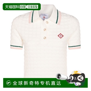 WPF25KW101701 1h可退 香港直邮Casablanca 女士 白色棉质Polo衫