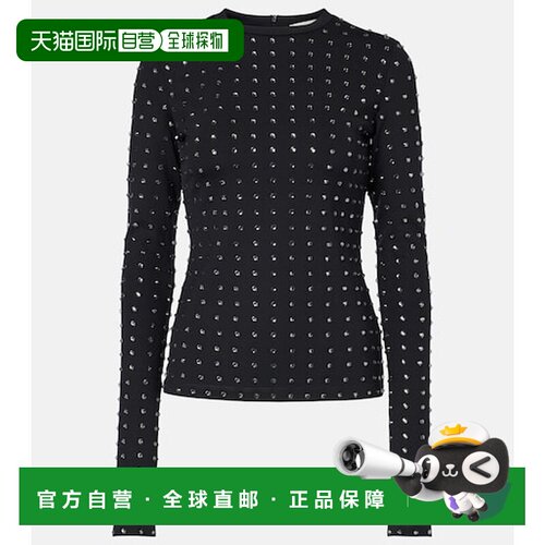 1h可退 香港直邮Sportmax 斯宝麦斯 女士 Negus 水晶装饰上衣