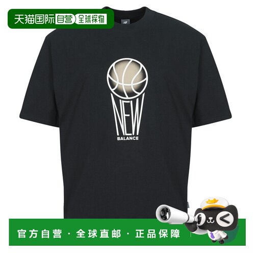 欧洲直邮New Balance 男衣服 短袖T恤衫 黑色 冬天 GRAPHIC JERSE