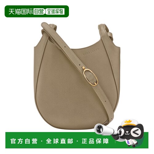 自营欧洲直邮Longchamp珑骧 Le Foulonne女士苔藓绿皮革斜挎包