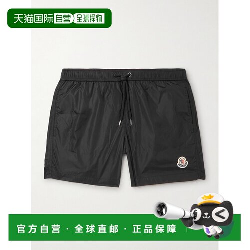香港直邮Moncler 盟可睐 男士 Logo-Appliqued 修身中长泳裤 2C00