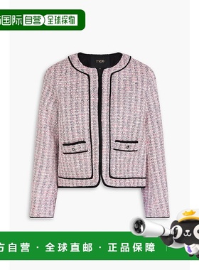 香港直邮Maje 女士 金属感花呢夹克 MFPVE00516ROSENOIR