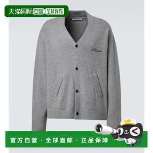 香港直邮Acne 徽标羊毛牦牛针织开衫 Studios 男士 艾克妮 1h可退