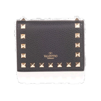 1h可退 【99新未使用】香港直邮Valentino 徽标铆钉钱包 UW2P0P39