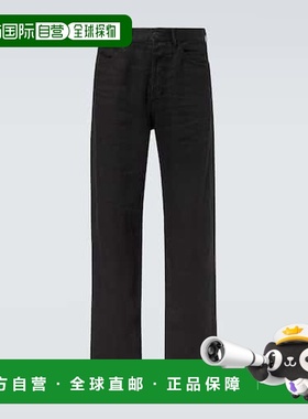香港直邮The Row 男士 Hartley 中腰亚麻直筒牛仔裤直筒裤