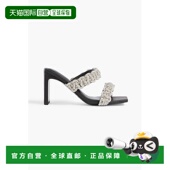 饰灯芯绒皮质凉拖 1h可退 Walker 水晶装 香港直邮Simkhai 女士