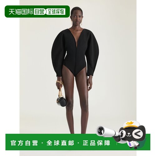 自营欧洲直邮Givenchy纪梵希 女士黑色网纱Cocoon连体衣