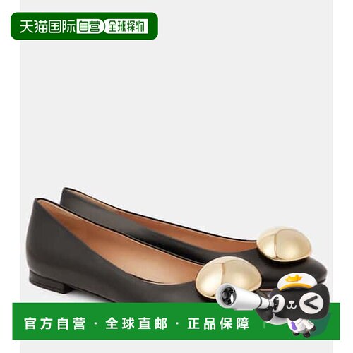 香港直邮Gianvito Rossi 吉安维托 罗西 女士 Sphera 皮质芭蕾舞