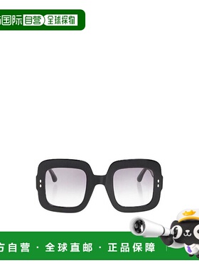 香港直邮Isabel Marant 黑色徽标方形框太阳镜 IM0074GS807