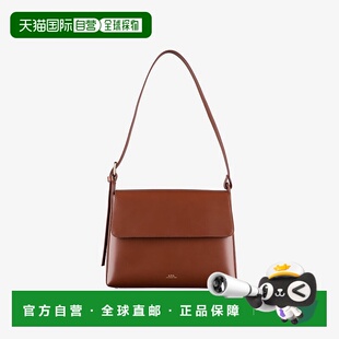 自营欧洲直邮APC Virginie系列女士榛子色皮革单肩包手提包