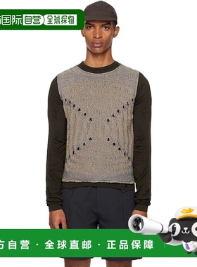 1h可退 香港直邮Roa 男士 蓝色 & 驼色 Vortex Crewneck 马甲 RBM