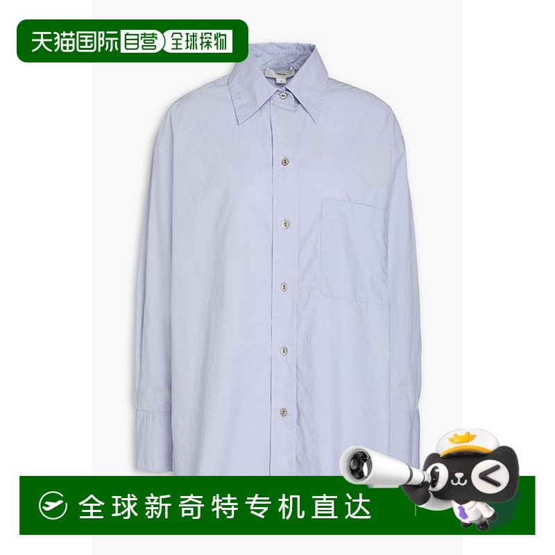 1h可退 香港直邮VINCE 女士 棉质府绸衬衫 VO37012857 blue蓝色