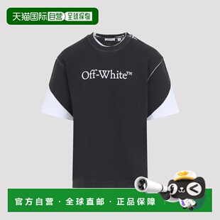 香港直邮off-white 男士 Negative Bookish Skate 大号T恤(米白色