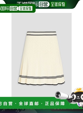 香港直邮Sandro 女士 条纹洞眼针织迷你半身裙 SFPJU00902包臀裙