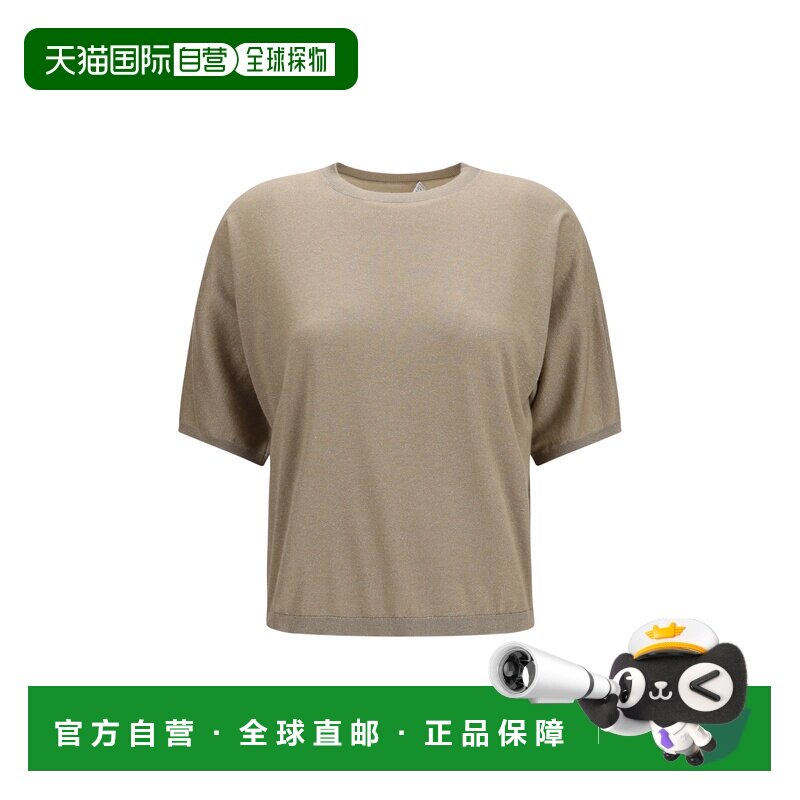 香港直邮Brunello Cucinelli 布内罗 古奇拉利 女士 短袖羊绒真丝
