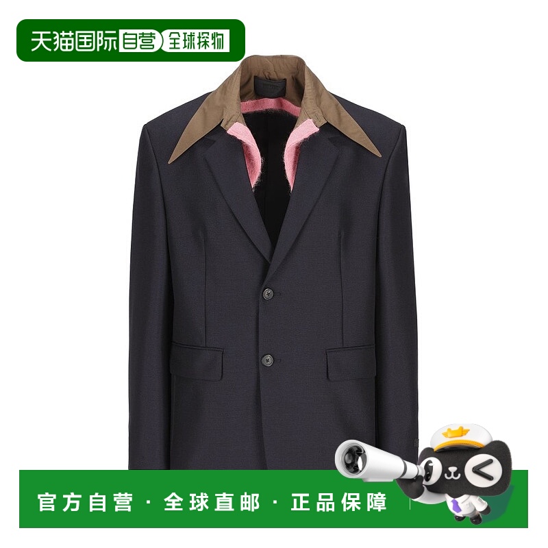 1h可退 香港直邮Prada 普拉达 男士 單排扣長袖夾克 UGM2341WC1F0