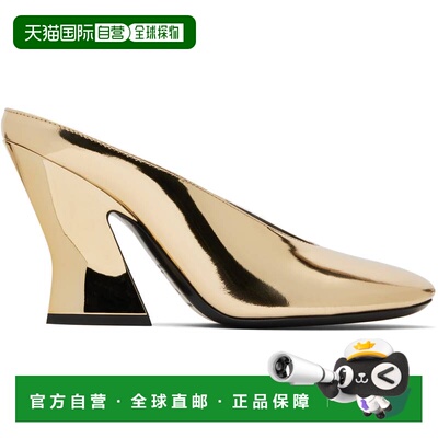 1h可退 香港直邮Givenchy 纪梵希 女士 金色 Sculpted 穆勒鞋 BE4