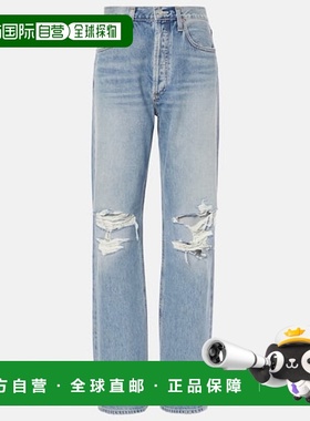 香港直邮AGOLDE 女士 Kelly 高腰直筒牛仔裤 blue蓝色 舒适时尚