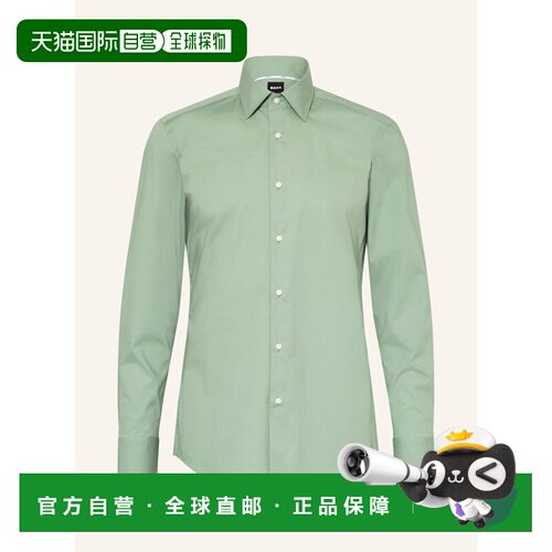 香港直邮BOSS 男士衬衫 100160026416002 CO 绿色 Shirt HANK sli