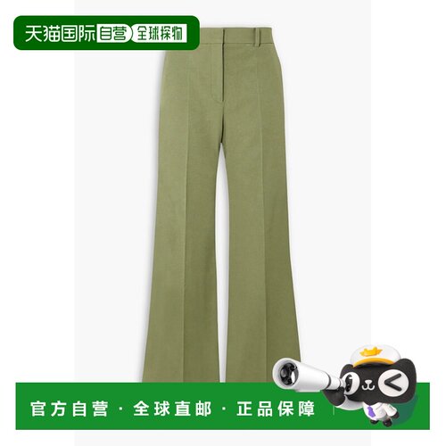 JOSEPH 约瑟夫 女士 Tafira 斜纹布喇叭长裤 JP001560GREEN