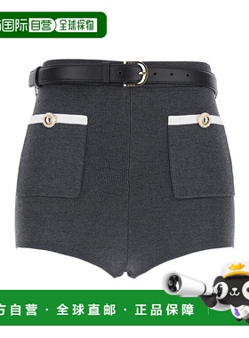 1h可退 香港直邮Self-Portrait 女士 Two Front 灰色束带拼缀口袋