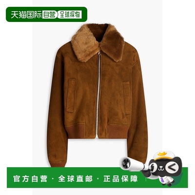 1h可退 香港直邮Sandro 女士 毛羊皮夹克 SFPOU00523CAMEL