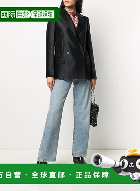 香港直邮Givenchy 炭黑色双排扣西装外套 BW309R12MN49