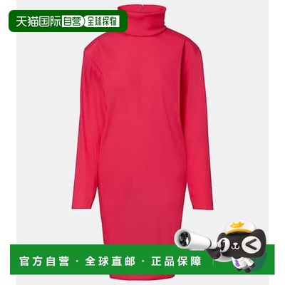 1h可退 香港直邮Saint Laurent 圣罗兰 女士 真丝混纺中长连衣裙