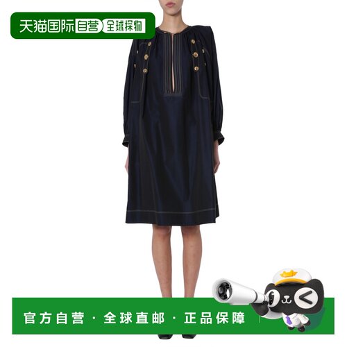 1h可退 香港直邮GIVENCHY 女士连衣裙 BW20SP12HE CO 蓝色