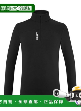 自营欧洲直邮MILLET SENECA男士黑色再生聚酯拉链抓绒衣