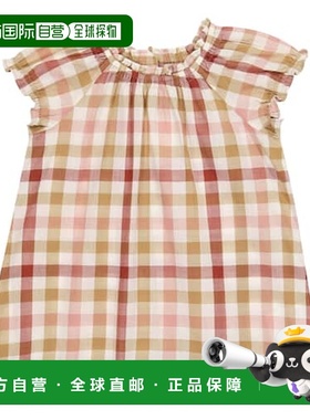 1h可退 香港直邮Bonpoint 婴儿 Sidwell 方格棉布棉质连衣裙童装