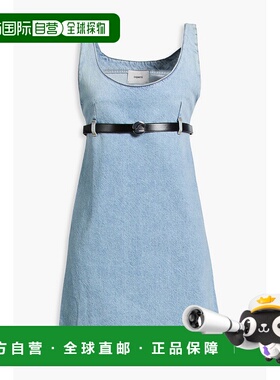 香港直邮Coperni 女士 束带牛仔迷你连衣裙 COPR148F2024BLUEWASH