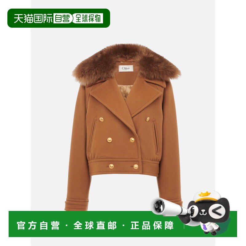 香港直邮CHLOÉ 女士外套 25AMA01952207 SS2025 棕色 CHLOÉ jacke