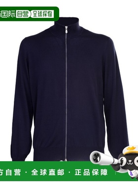 香港直邮Brunello Cucinelli 深蓝色拉链开衫 M2900106CW425立领