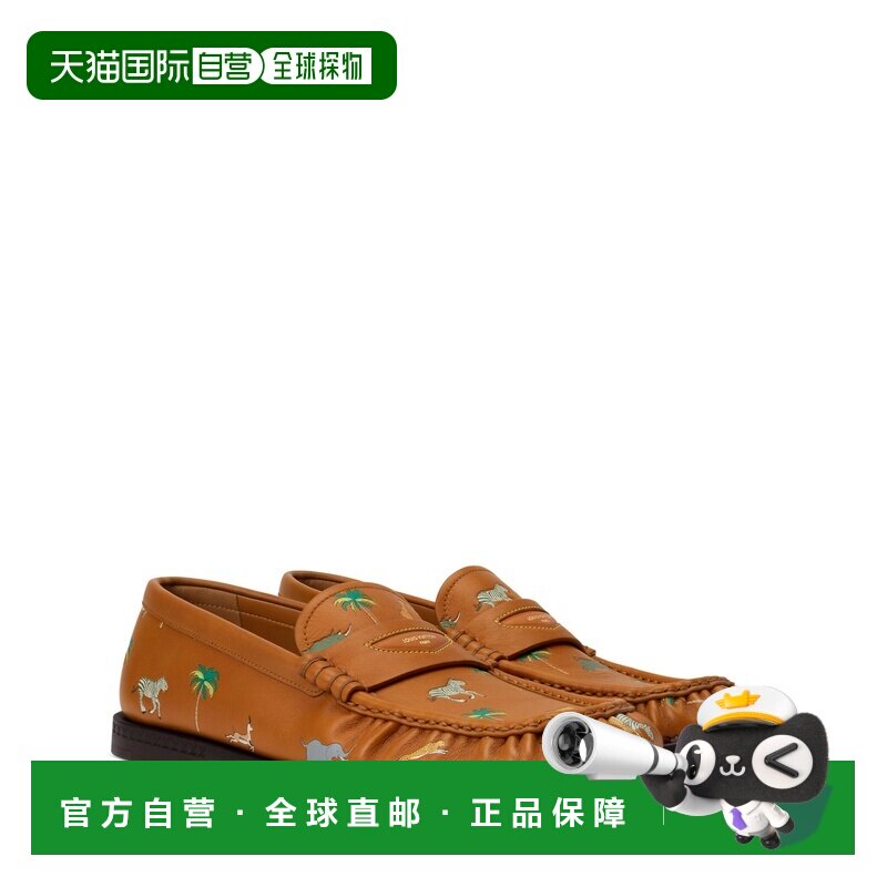 自营欧洲直邮LV路易威登 Jazz男士干邑色皮革logo标识乐福鞋皮鞋