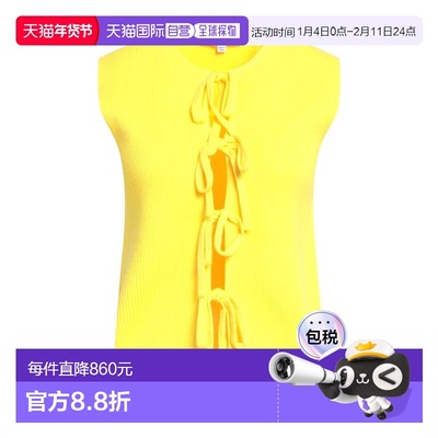 香港直邮J.W. Anderson 女士 针织开衫 yellow黄色 舒适时尚