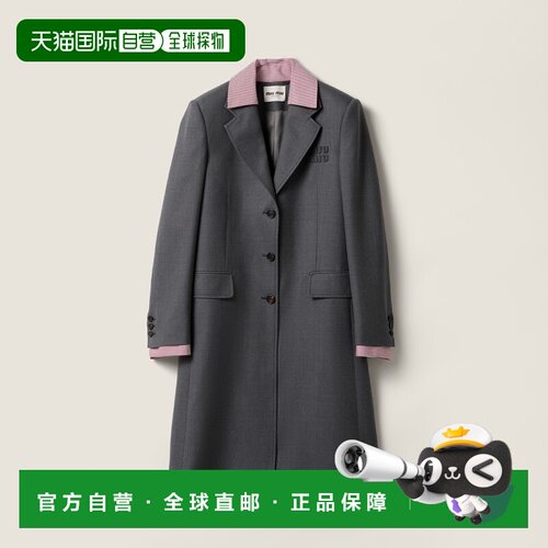 欧洲直邮华达呢直筒大衣