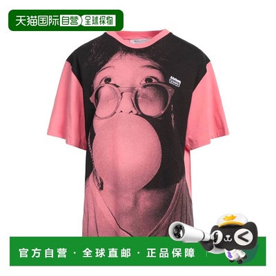 1h可退 香港直邮MAISON KITSUNE 女士 T恤 pink粉色 舒适时尚