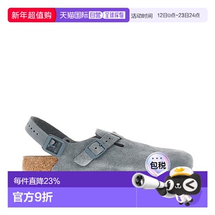 香港直邮birkenstock 勃肯 男士 TOKIO BASALT CALZ.S 灰色绒面革