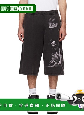 1h可退 香港直邮Off-white 男士 黑色 BW S.Matthew Over 运动短