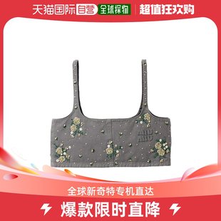 Miu 香港直邮Miu MT195314A8SOOO 99新未使用 花卉刺绣吊带