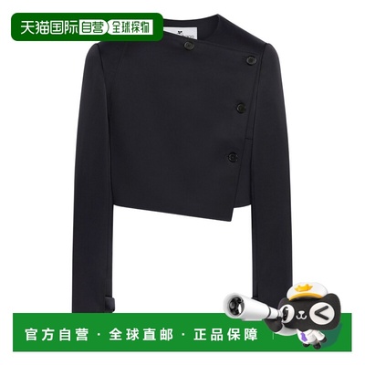 1h可退 香港直邮Courreges 女士 黑色夹克 425CVE138TA0007