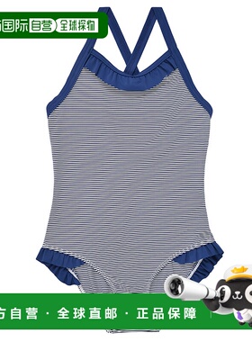 欧洲直邮Petit Bateau 小帆船 女孩 BEURI 连体泳衣 海蓝色