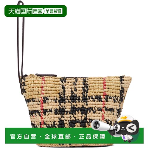 美国直邮Burberry巴宝莉女士化妆包手拿包 【付后1h可退】